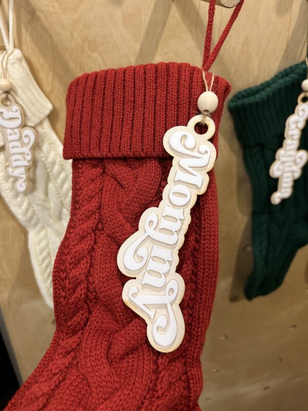 Personalized Retro Stocking Tags - Image 2